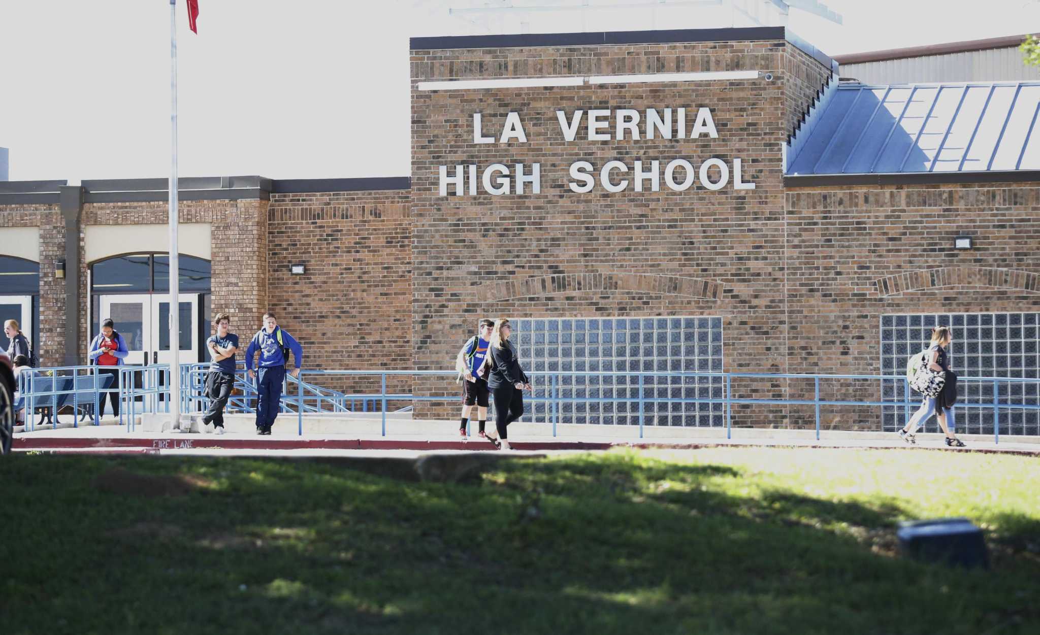 Students from La Vernia High School leave the campus after the final bell on Thursday, Mar. 30, 2017. In the wake of recent events which resulted in arrests of 10 students for hazing other students and charged with sexual assault, La Vernia ISD Superintendent Jose H. Moreno has urged his staff, administrators and teachers to help students return to normalcy. Citing that the students charged are a mere small percentage of their high school population which is about 1,075 enrolled, Moreno suggests that the alleged horrific acts taken were fostered by an "underground culture of acceptance" and are not in accordance to the district's core values. At the high school, Moreno said educators will help students acknowledge that something occurred, that things will be okay and that "we are moving forward" with their commitment to the students and to education. On Thursday, Mar. 30, 2017, as part of that return to normalcy, the high school baseball team returned to practice. (Kin Man Hui/San Antonio Express-News)